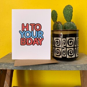 H para o seu cartão de aniversário