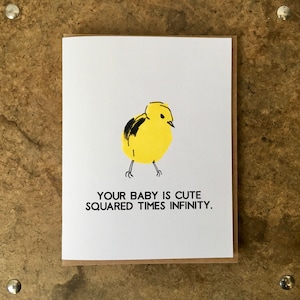 je baby is schattig in het kwadraat keer oneindig
