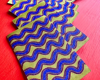 Wavy Lines-Woven Mending Sticker Patch