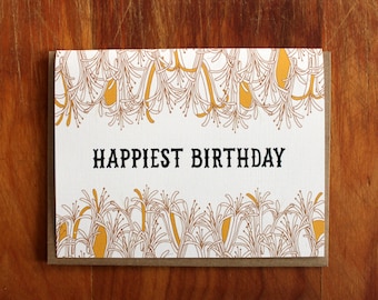 happiest birthday-single folded card