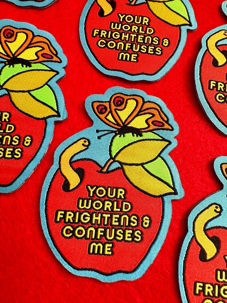 Your World Frightens and Confuses Me Woven Sticker Patch image 5