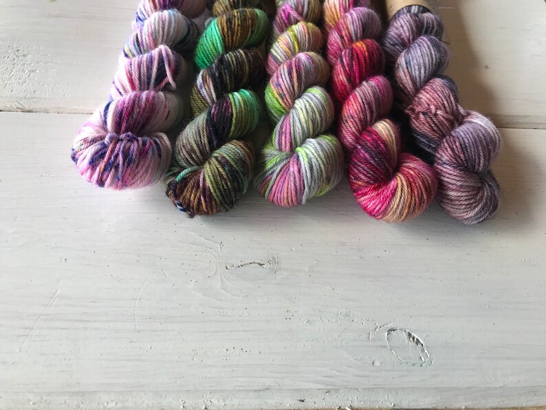 Sock Yarn 20 gram 7525 SW Merino Best Of Mitchell/'s Creations Mini Set Fingering Yarn Speckled Yarn Nylon 5 Lagniappe Sock -