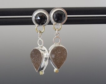 Druzy Drop Earrings - All Natural Gemstone Dangles