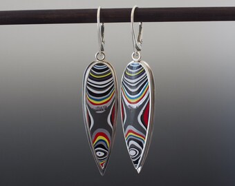 Jeepite Cabochon Drop Earrings - One of a Kind Patterns and Colors