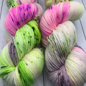 Hand Dyed Yarn. Speckled Yarn. Roller Rink.  Sock Yarn. Superwash Yarn. Fingering Weight Yarn.