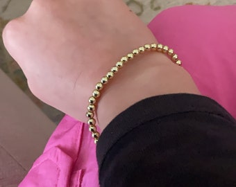 Golden beaded bracelet