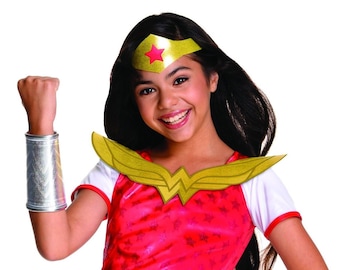 Disfraz de Wonder Woman Tween Girls, disfraz de superhéroe para niños