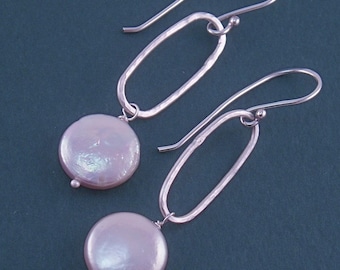 Slip of a Pearl Earrings in Silver