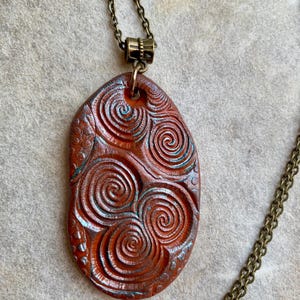 ANCIENT SPIRALS Necklace /labyrinth newgrange spirals / ceremonial  ritual jewelry sacred adornment