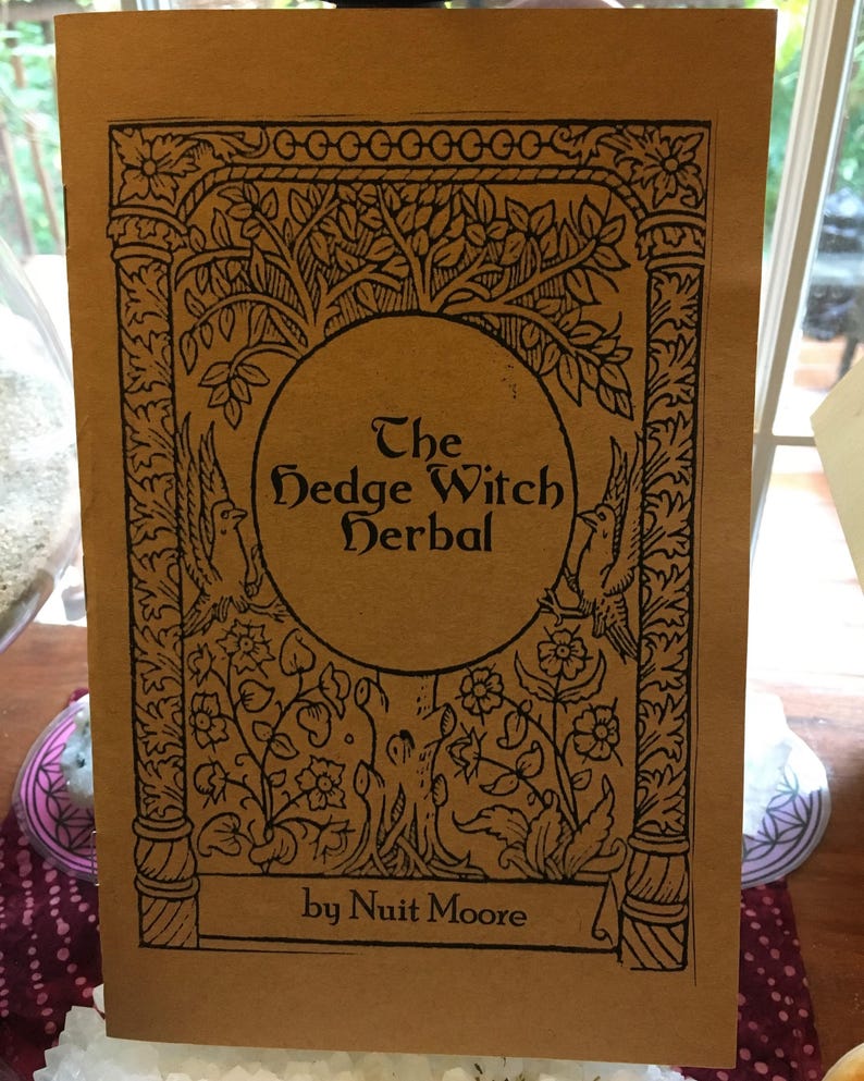 THE HEDGEWITCH HERBAL Booklet Hedge Witch medicinal herb uses lore herbal zine 