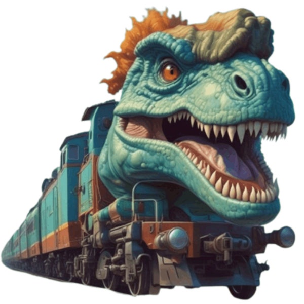 Dinosaur Train Clip Art, Digital Download, 10 High Quality PNG 300dpi, For Printing On TShirts, Cushions, Mugs, Hats, Bags, Wall Art, etc.