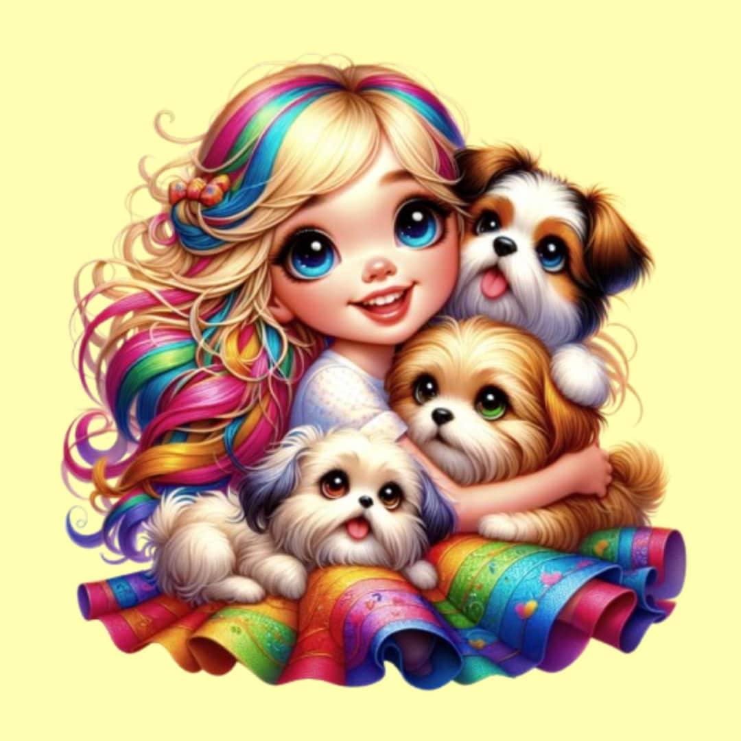 Girl with dog clip art girl with animal woman with dog woman with