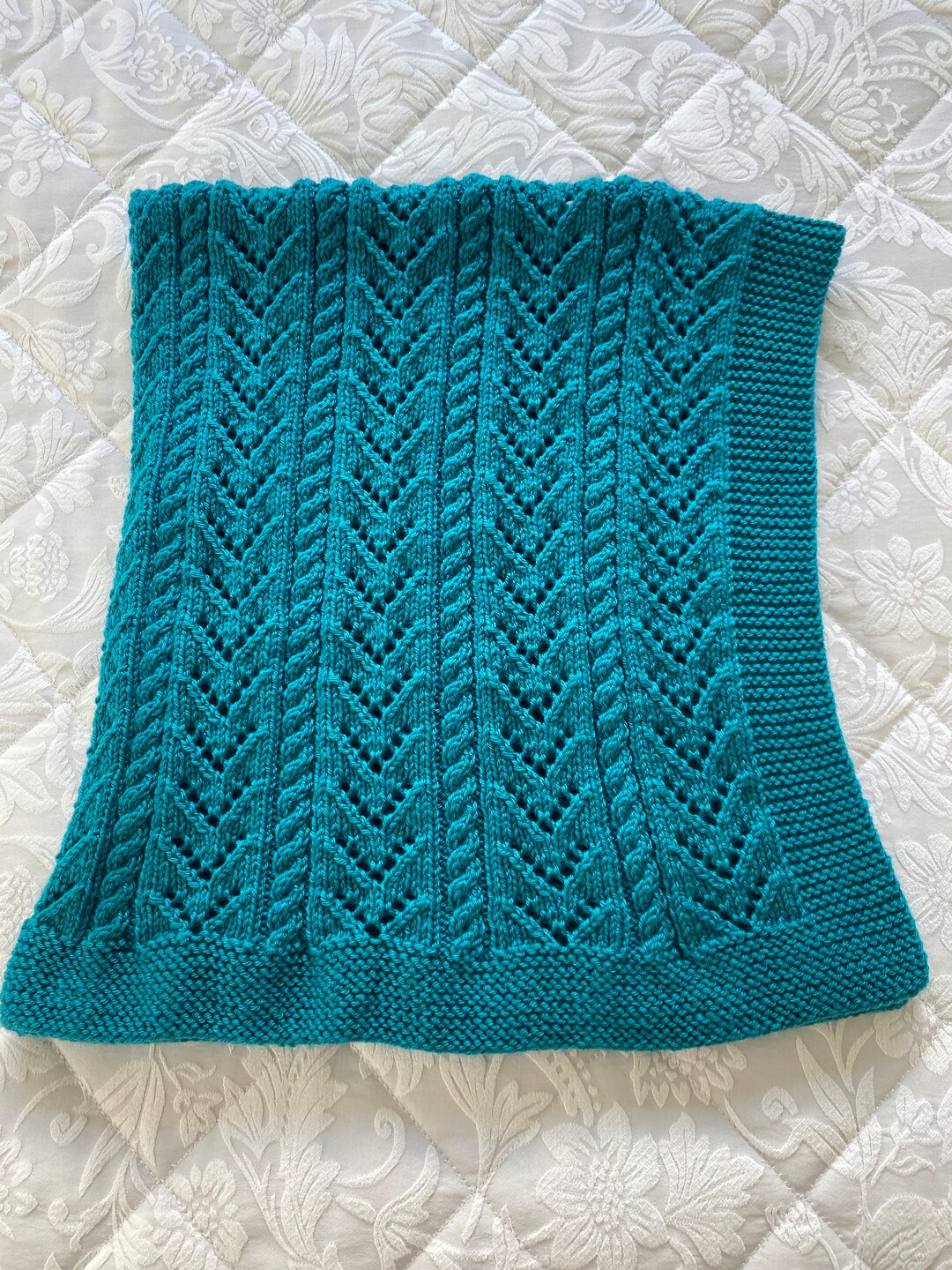 Hand Knitted Blanket Etsy