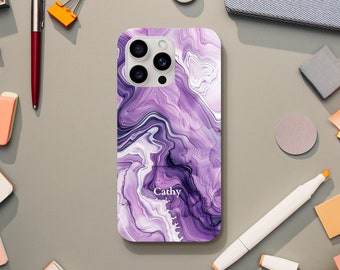 Amethyst Purple Marble Phone Case