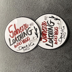 2025 Dead and Company Sphere and Loathing in Las Vegas, Round Stickers