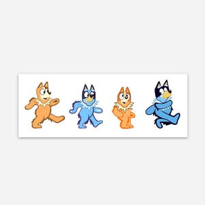 Adesivo de família de cachorro azul Grateful Dead – Arte personalizada e fofa inspirada em Grateful Dead, presente para fãs de Grateful Dead