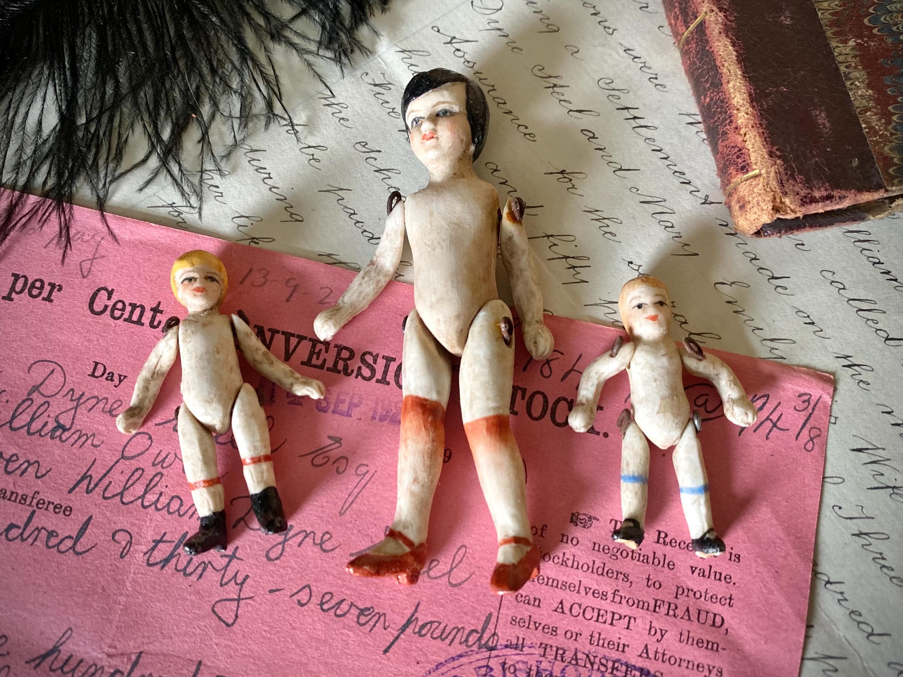 ドイツのミニドール(アンティーク) Tiny german bisque antique doll