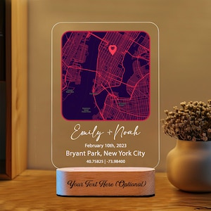Personalised first date map, Our First Date plaque, First date plaque, First date map, Wife anniversary, Girlfriend gift,where we met map