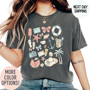Comfort Colors® SeaShell Shirt, Beach T-Shirt, Summer Woman Shirt, Aesthetic Shirt, Ocean Lover Gift, SeaShell T-Shirt