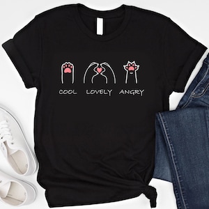 Cat Shirt, Retro Cat Shirt, Cat Paw Shirt, Cat Lovers Tee, Funny Cat Saying, Cute Cate Tee, Ladies Tee, Cat Lady Shirt, Kitty Cat Shirt