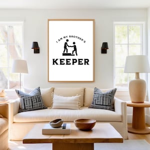 I Am My Brother's Keeper Wall Art Positive Affirmation Wall Art Instant ...