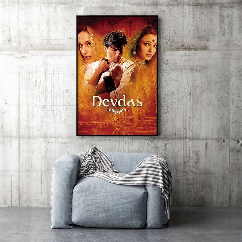 Devdas Classic Bollywood Movie Poster for Home Living Wall Art Birthday ...