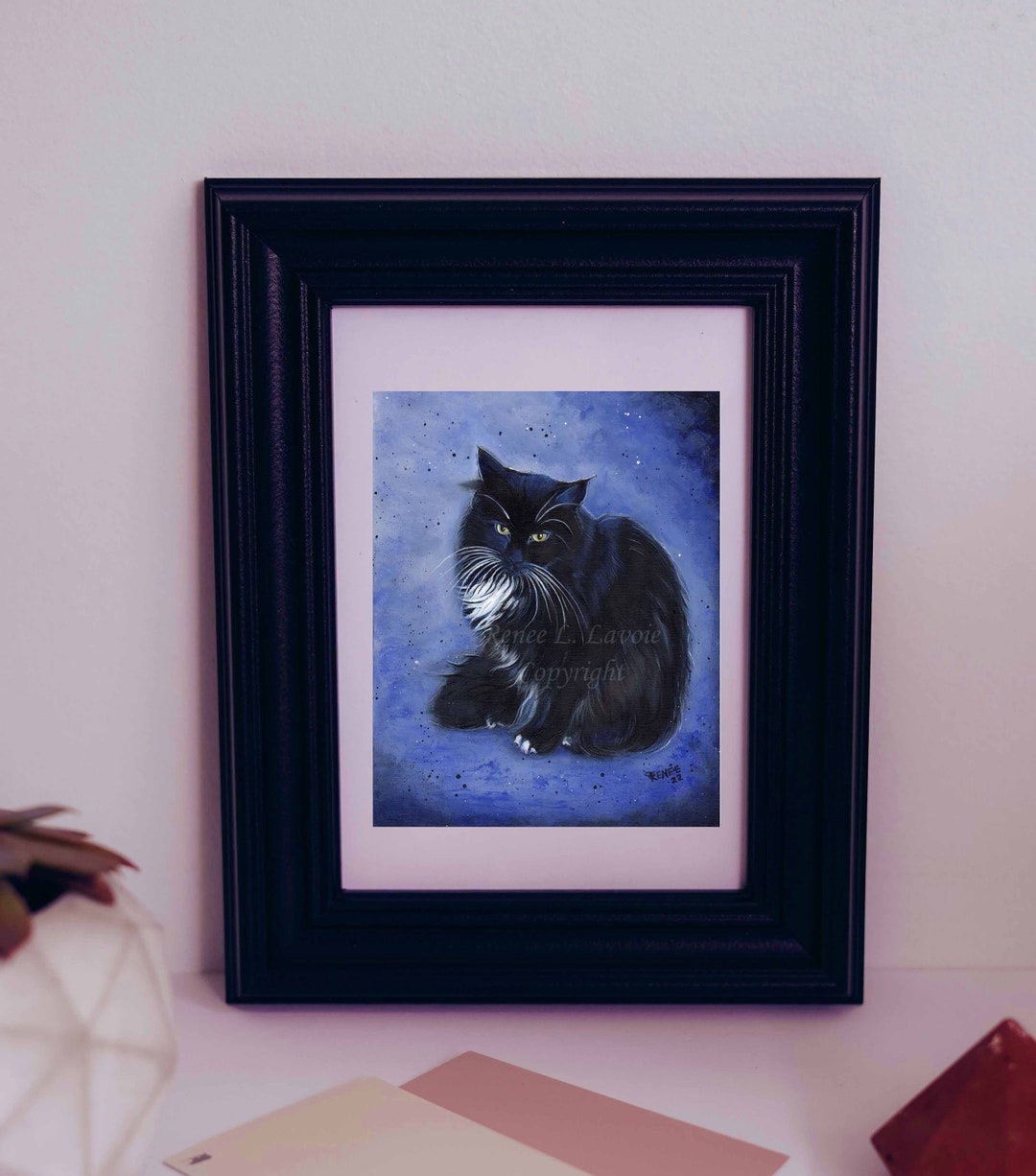 Tuxedo Cat Black and White Cat Animal Pet Art Print by Renee L. Lavoie ...
