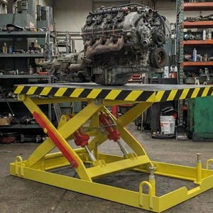 DIY Hydraulic Scissor Lift Table Plans (500kg) | 1060x600mm Platform | PDF Blueprints + Cylinder Force Excel Calculator Heavy Duty Workshop