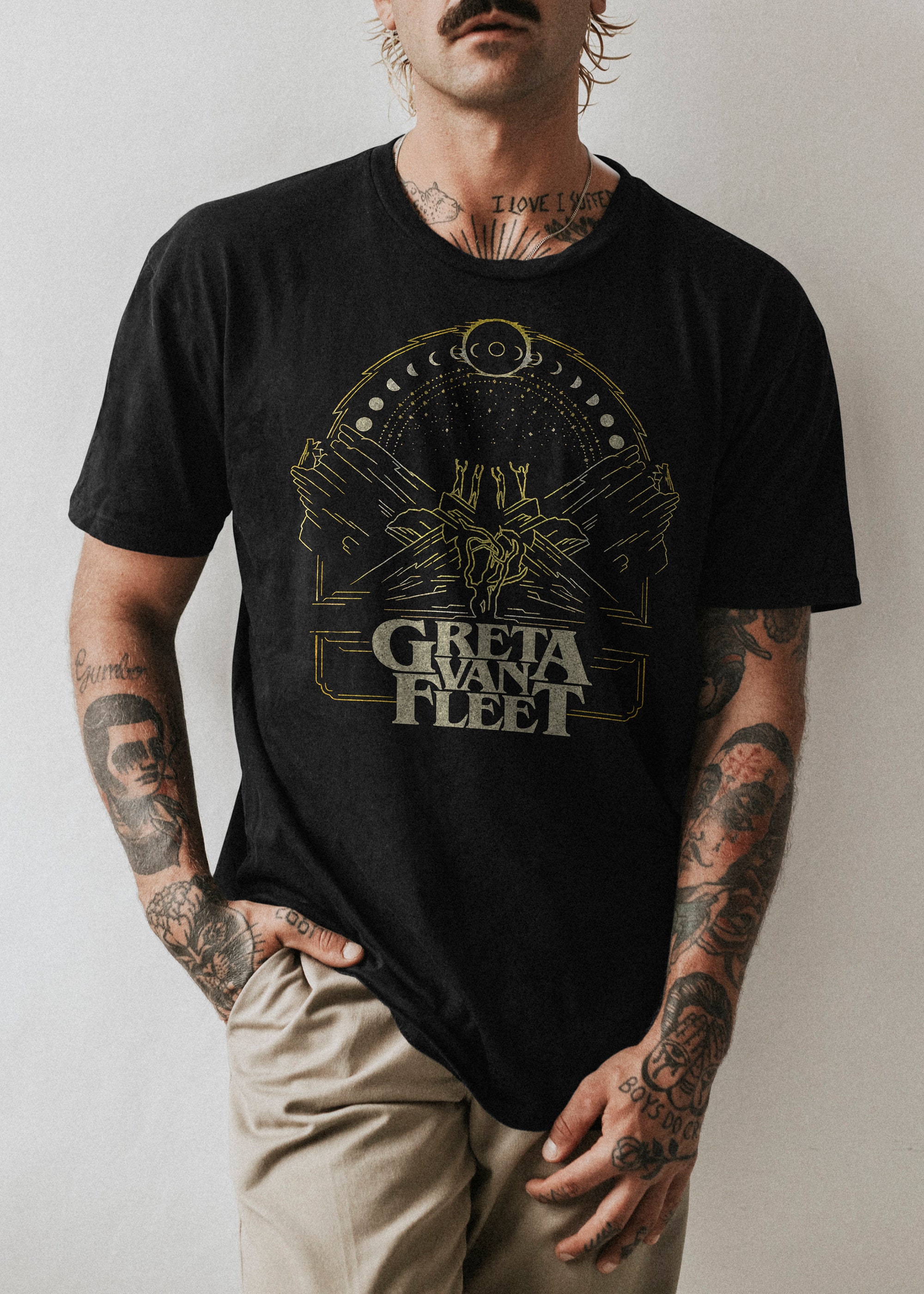 Discover Greta Van Fleet Moon Phase Shirt, Rock Band Shirt, Greta Van Fleet Sweatshirt, Greta Van Fleet Crewneck