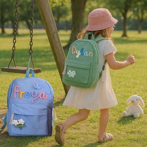 Sac à dos personnalisé pour tout-petit avec nom, cartable personnalisé pour enfants, sac à dos préscolaire, cadeau de rentrée scolaire, cadeau pour enfants