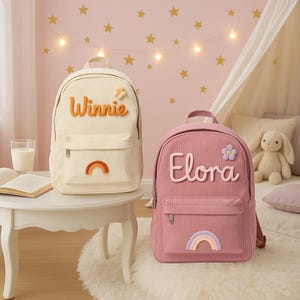 Sac à dos personnalisé pour tout-petit avec nom - Cartable préscolaire personnalisé pour enfants, cartable mignon et durable pour garçons et filles