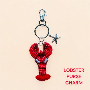 Purse Charm Lobster  Charm For Your Bag Lobster Charm For Backpack Cute Lobster Charm Starfish Charm lobster vibes lobster gift