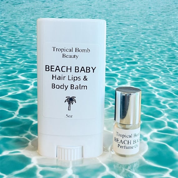 Beach Baby Balm & Perfume Set| Soothing Balm With Mango Butter And Beeswax| Summer Skincare|After Sun Moisturizer|Beach Perfume Oil