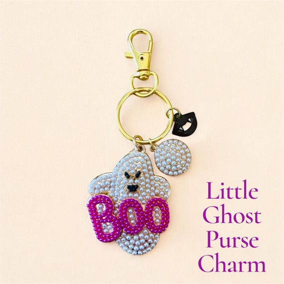 Halloween Ghost Purse Charm Halloween Purse Charm Boo Purse Charm Boo Vibes