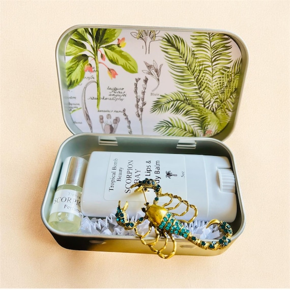 Gift Set Scorpion Bay Beauty Tin Gift Box Unique Gift For Her Halloween and Christmas
