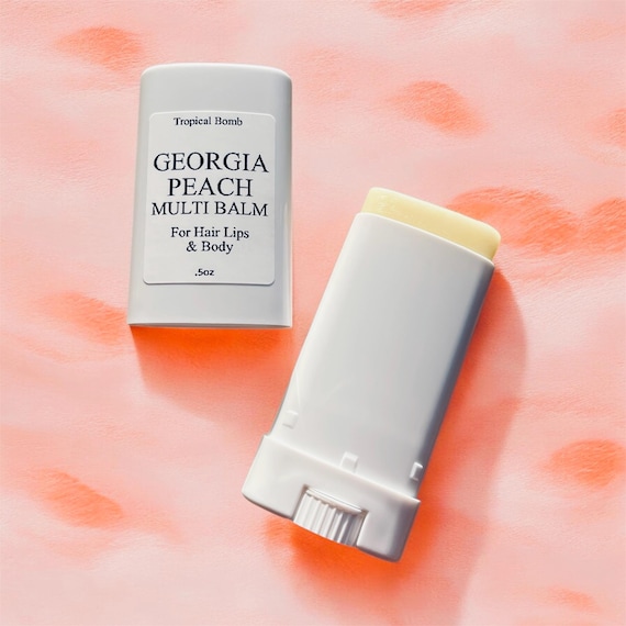 Lotion Bar Georgia Peach Multi Use Balm For Hair Lips And Body Peach Lip Balm Peach Body Balm Peach Roll UP Lotion Bar Glowing Skin