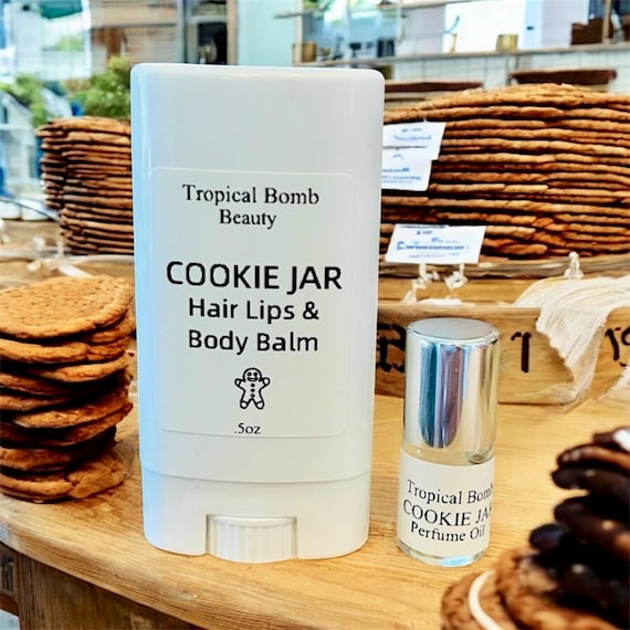 Cookie Jar Balm & Perfume Set|Handmade Balm And Roll On Perfume Oil| Fun Skincare Gift|Birthday Or Holiday Treat