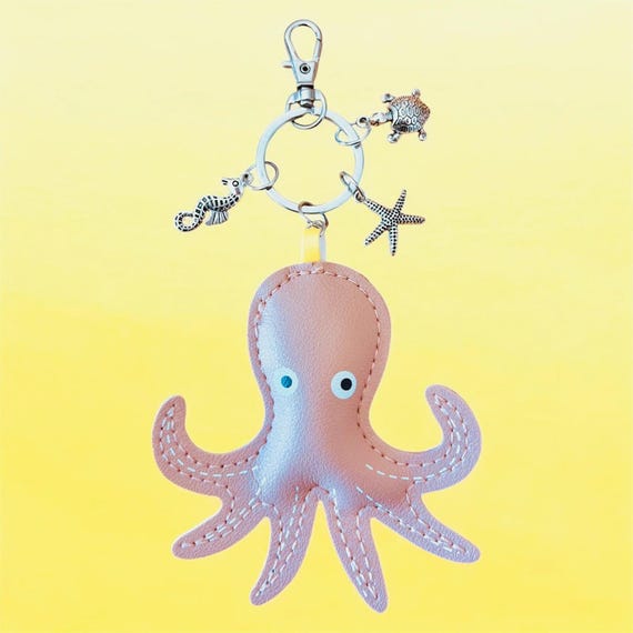 Octopus Purse Charm*Sea Life Gift*Octopus Lover Gift*Ocean Lover Gift*Marine Life Accessory*Sea Creature Charm*Coastal Lifestyle*Her Gift