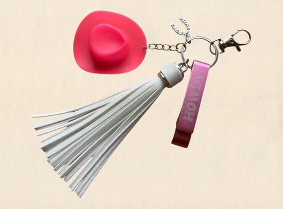 Purse Charm Bottle Opener Keychain Cowboy Hat Cosmetic Bag Accessory Western Party Events Custom Orders