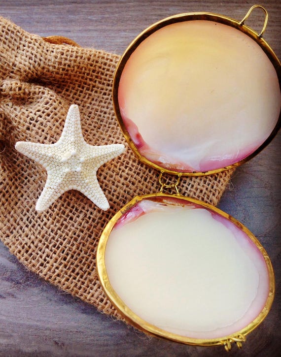 Lip Balm Georgia Peach Lip Balm Hand Poured Into A Keep Sake Shell Box In A Starfish Gift bag
