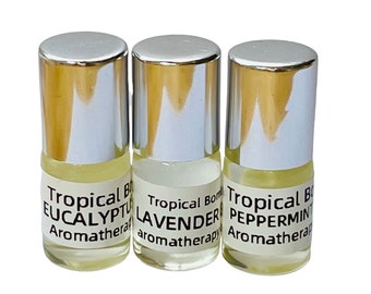 Mini Aromatherapy Oil Trio Set Eucalyptus EO - Lavender EO - Peppermint EO