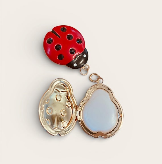 Ladybug Locket Rosebud Solid Perfume - Floral Jewelry Gift For Her