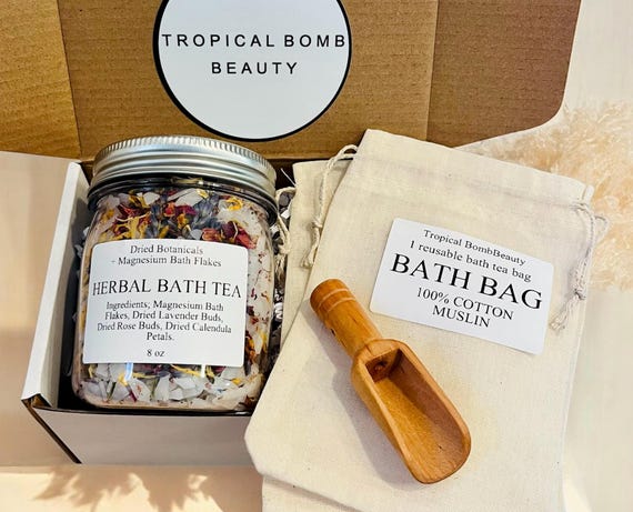 Herbal Bath Tea - Relaxing Botanical Soak - Natural Spa Gift - Aromatherapy Bath Blend