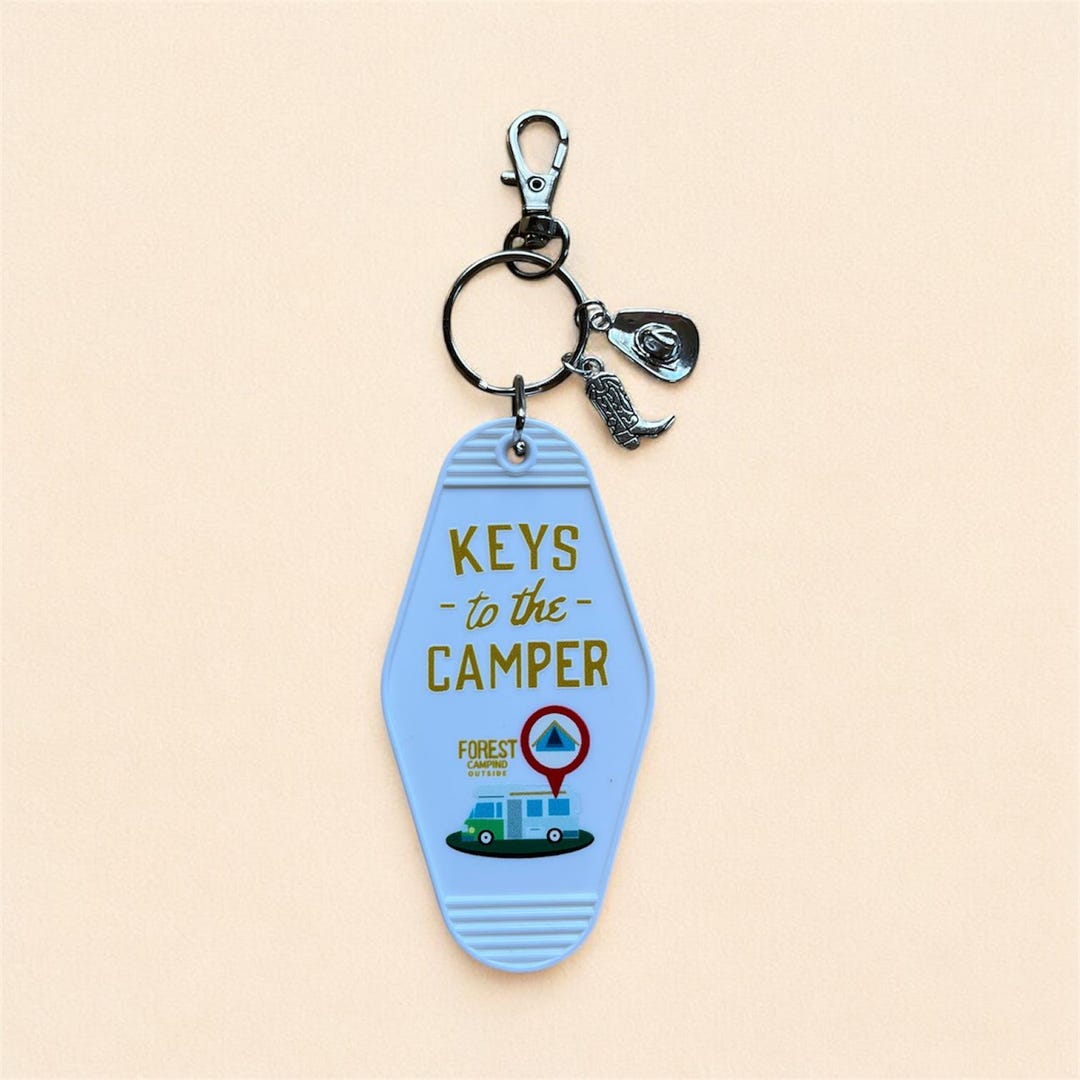 Keys to the Camper Purse Charm - RV Keychain Gift - Camper Key Ring ...