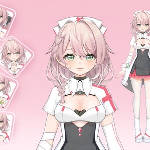 Nurse Vtuber Model | Premade Vtuber Model | Live2D Model | Fully Rigged | Ready to use