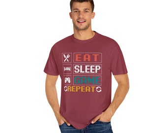 Eat Sleep Game Repeat T- Shirt, Gaming Shirt, Eat Sleep Vr Repeat T-Shirt, Gaming T-Shirt, Video Game T-Shirt