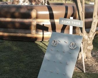 Giant Wooden Rope Toss Game: Outdoor Backyard Fun (3ft x 2ft)