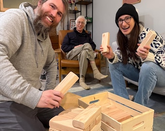 Giant Tumble Topple Game Wood Stacking Blocks custom Corporate business Gift