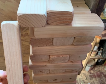 Giant Wood Stacking Tower Game, 5-ft Tall Tumbling Topple