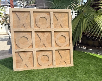 Giant Wooden Tic Tac Toe Game, 3ft, Jumbo Outdoor Fun